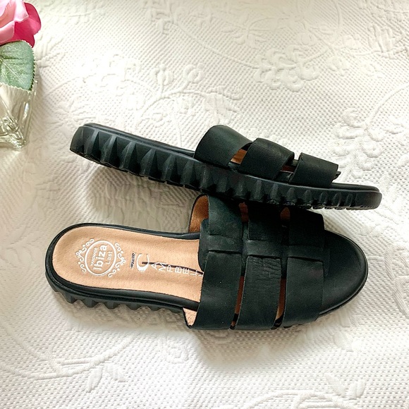 NEW Jeffrey Campbell Leather Rochelle Slide Sandal NWOB - Picture 4 of 15